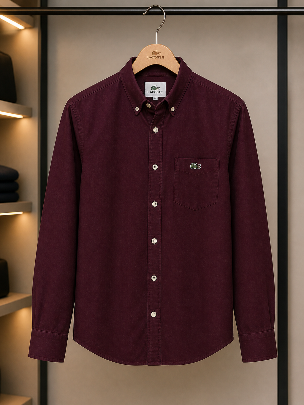 L Premium Classic maroon Full Sleeve Shirt