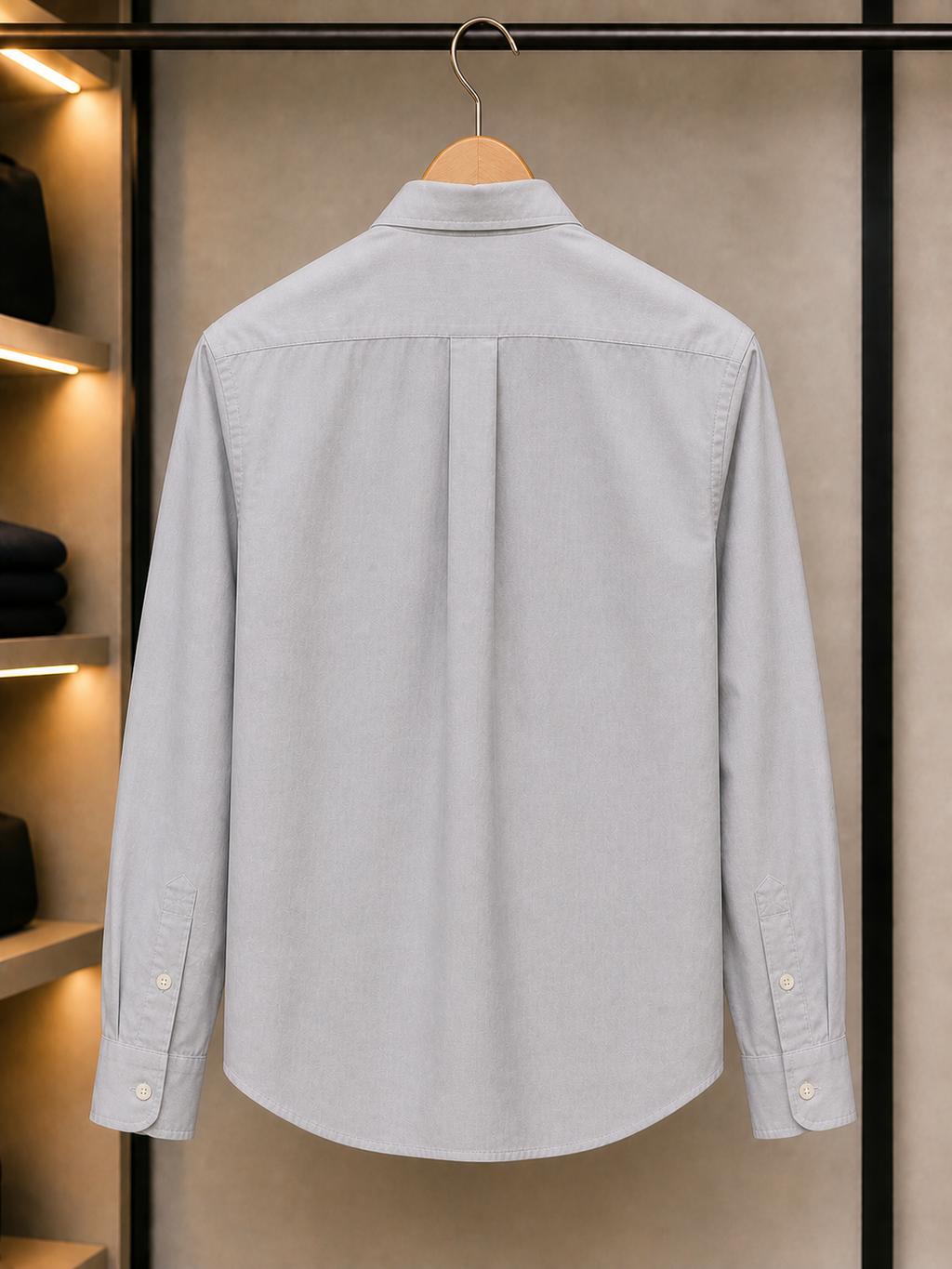 L Premium Classic light grey Full Sleeve Shirt