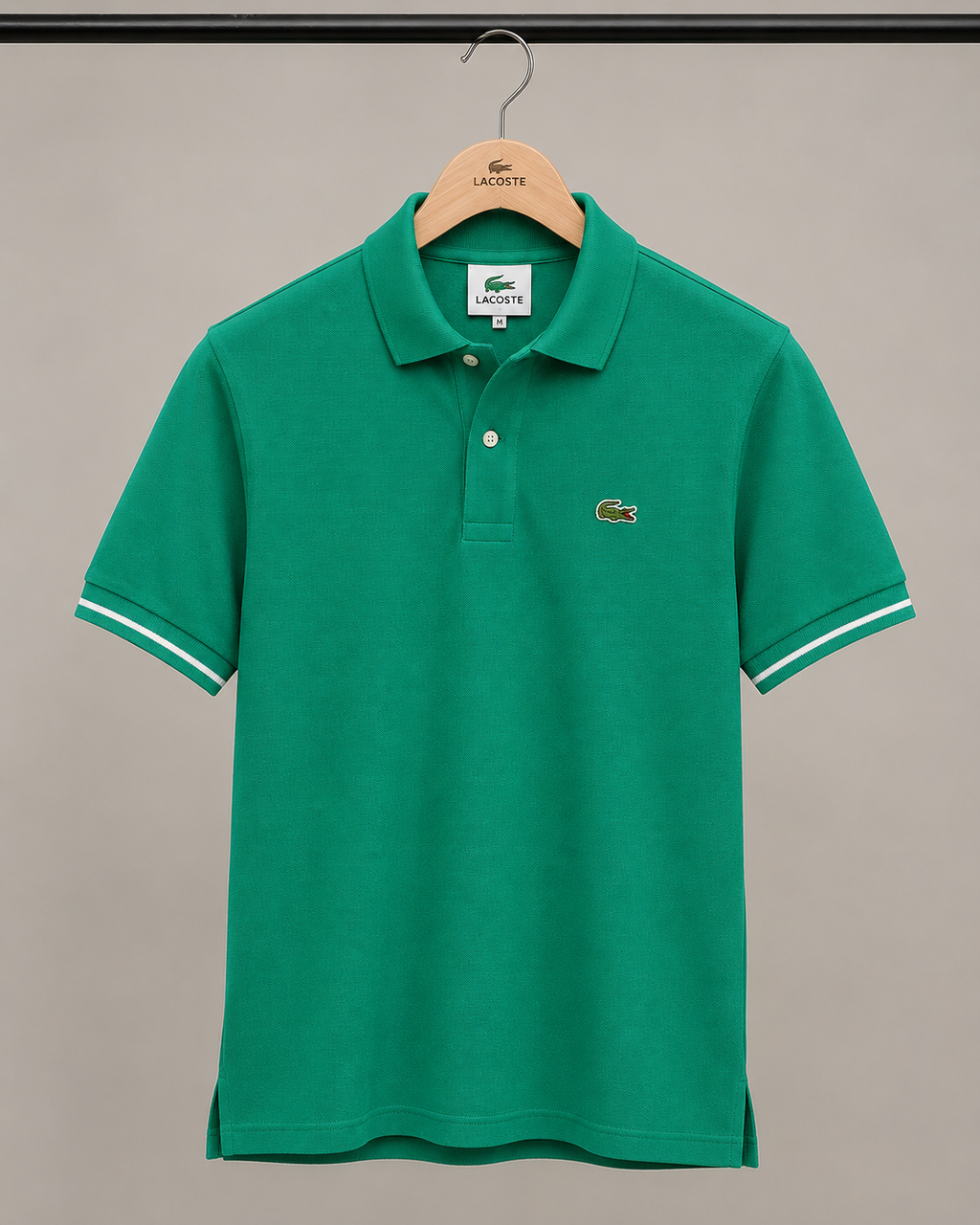 L Men Green Polos T-Shirt