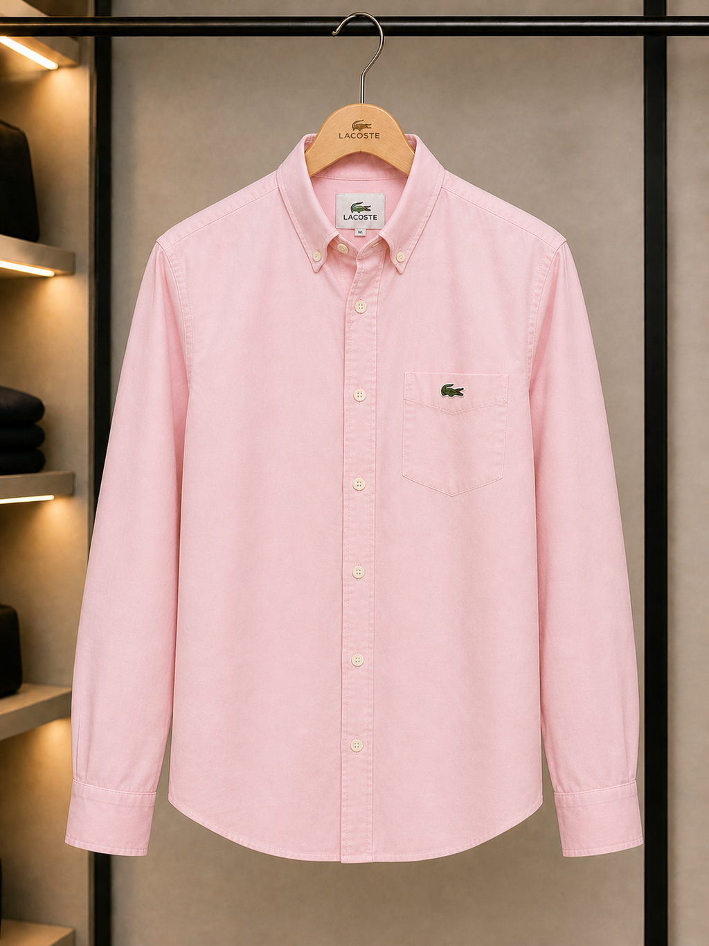 L Premium Classic Baby Pink Full Sleeve Shirt