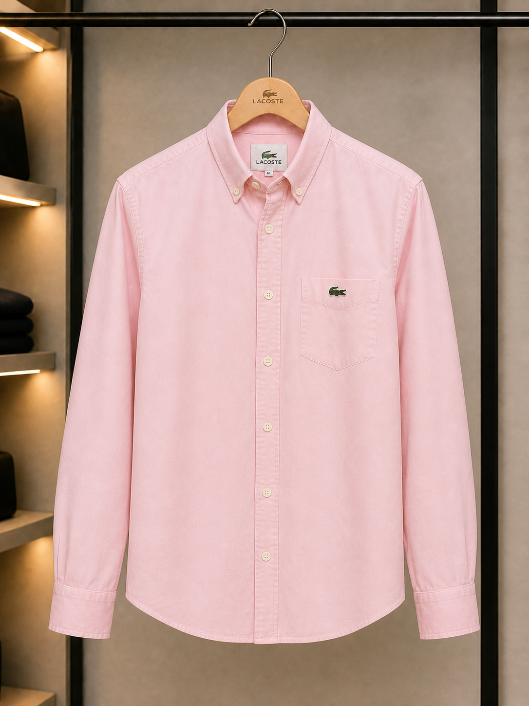 L Premium Classic Baby Pink Full Sleeve Shirt