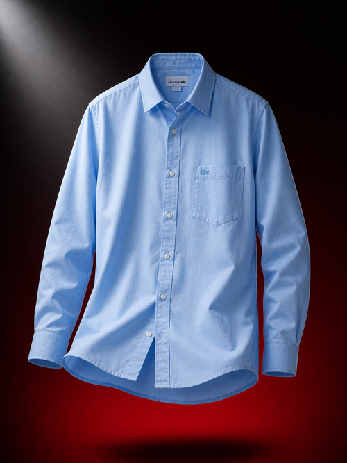 L Men Full Sleeve Regular Fit Solid Cotton Shirt