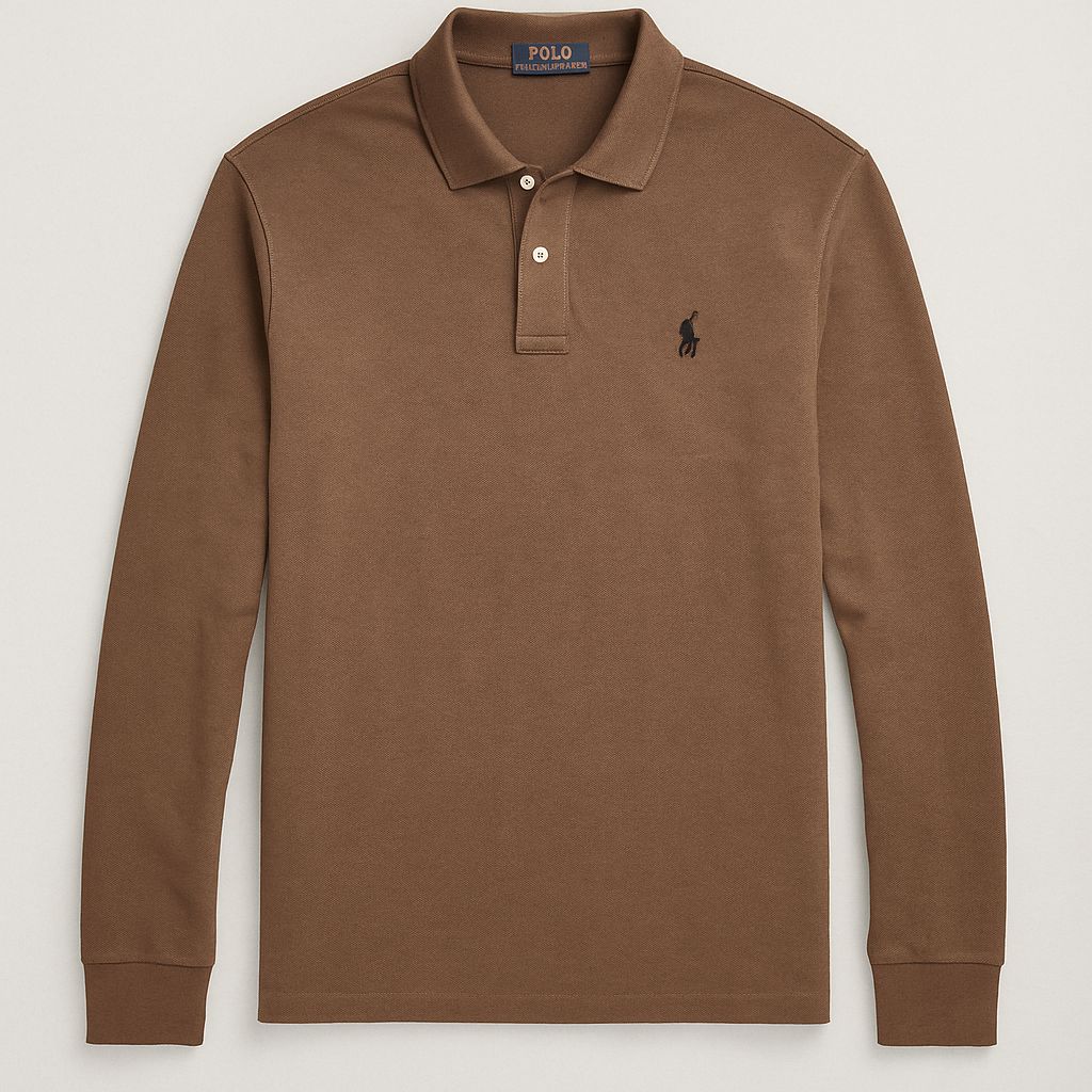 RL Collar Full Sleeve T-shirt BLACK