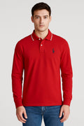 RL Collar Full Sleeve T-shirt RED