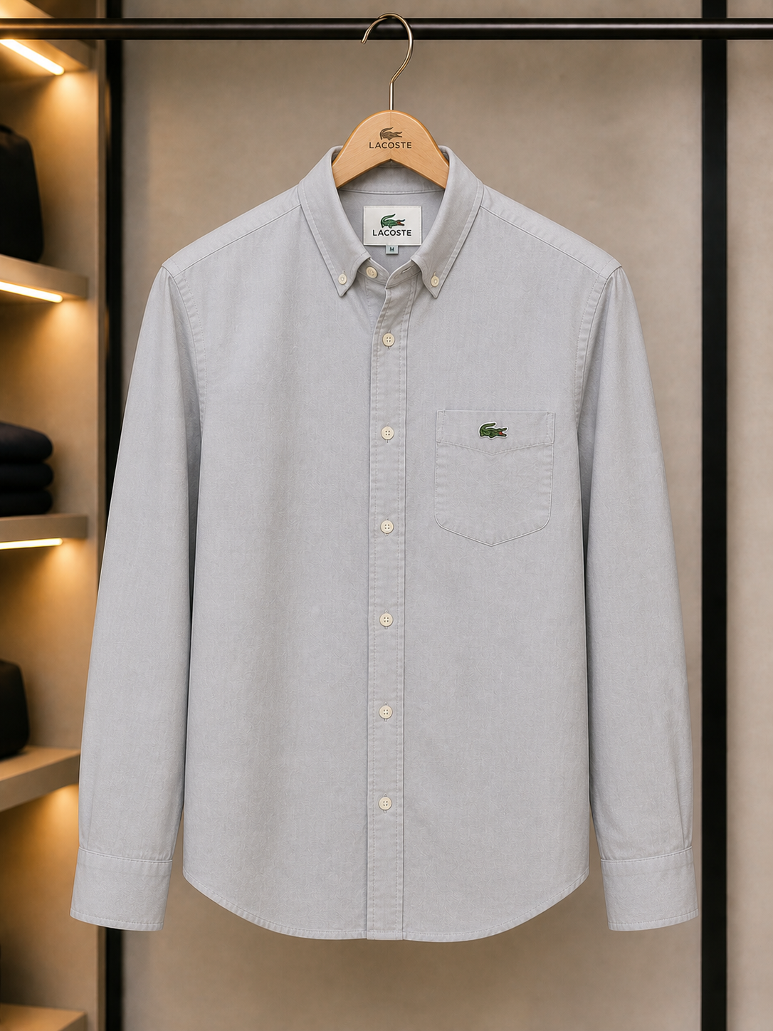L Premium Classic light grey Full Sleeve Shirt