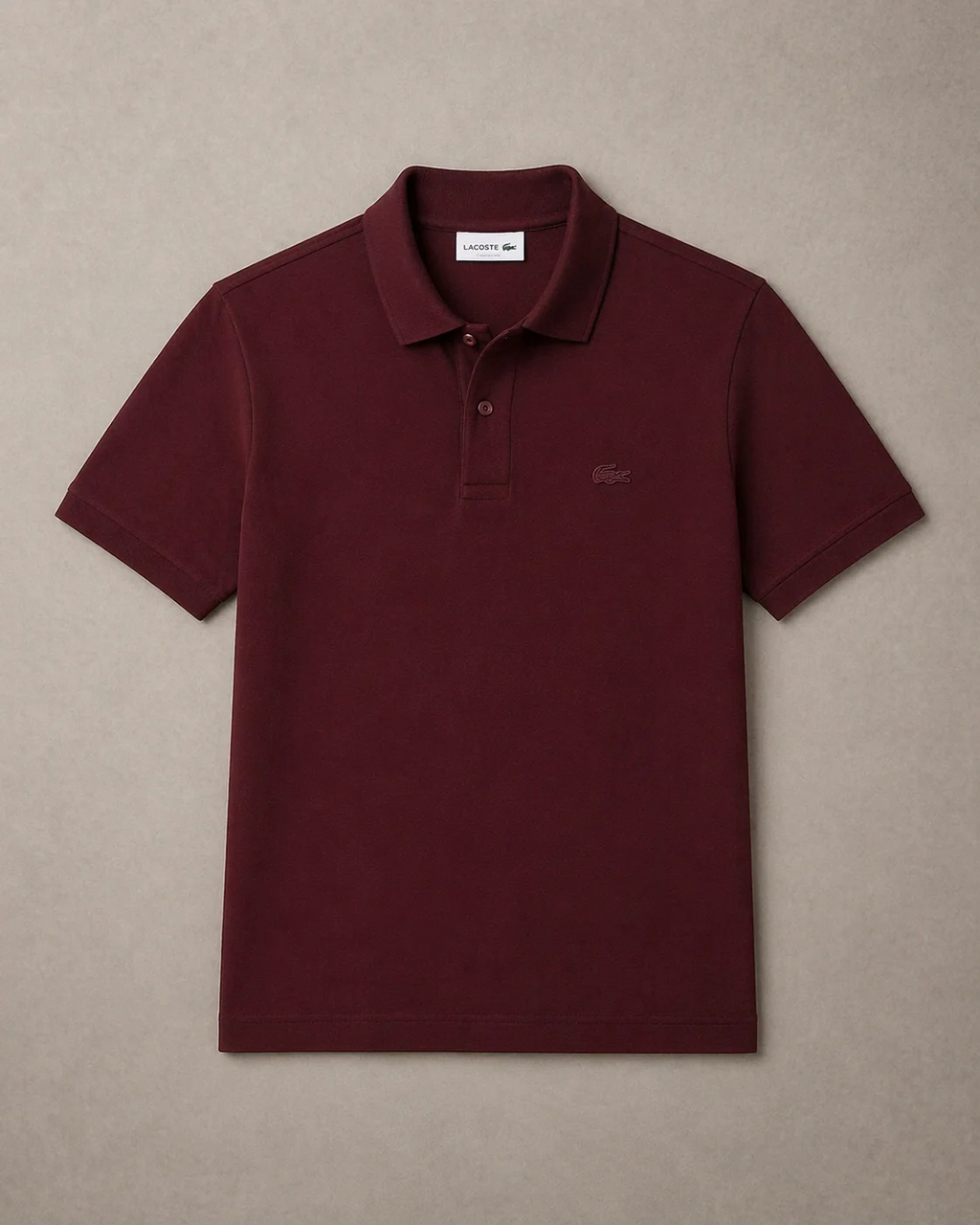 L Men Maroon Solid Polos T-Shirt