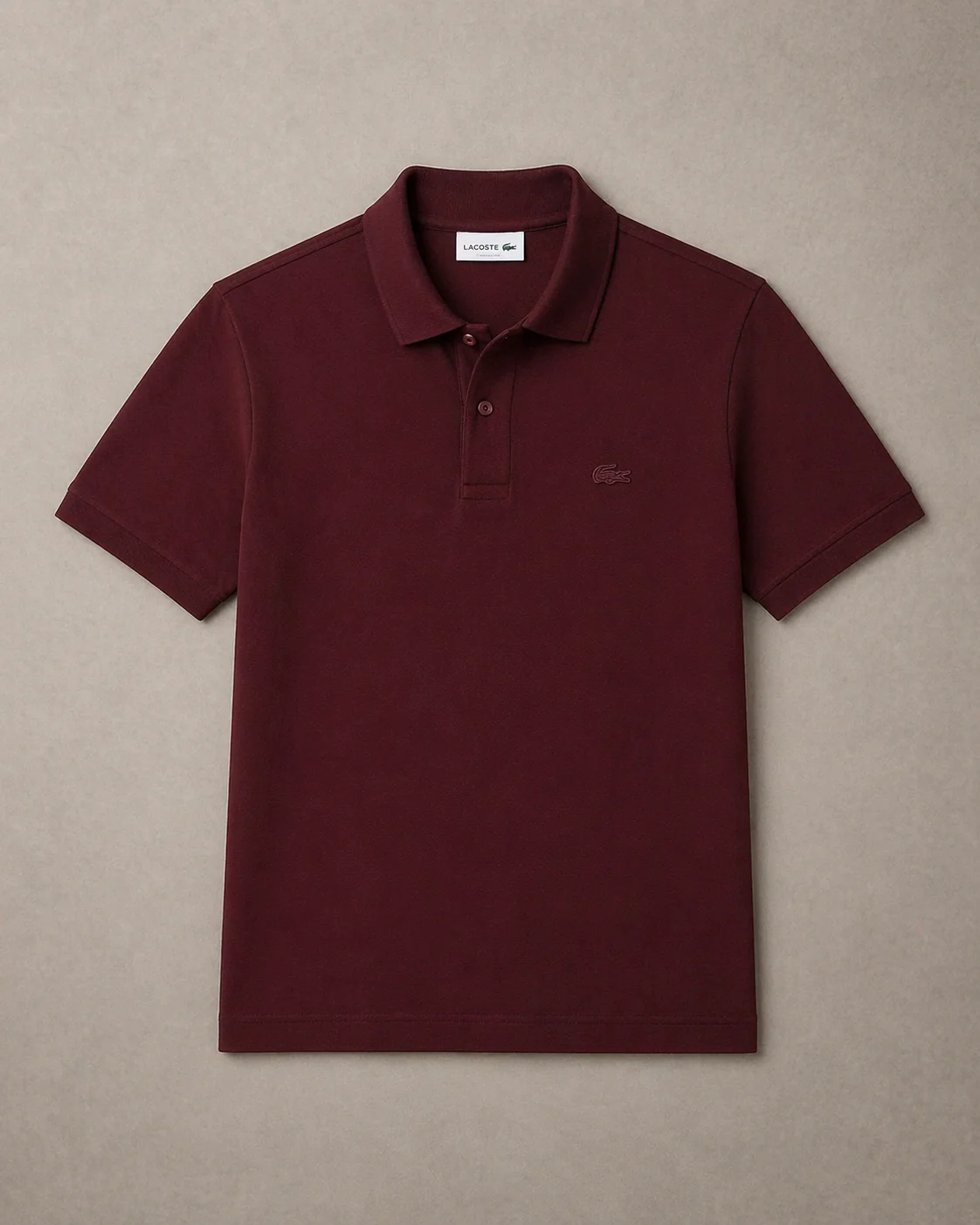 L Men Maroon Solid Polos T-Shirt