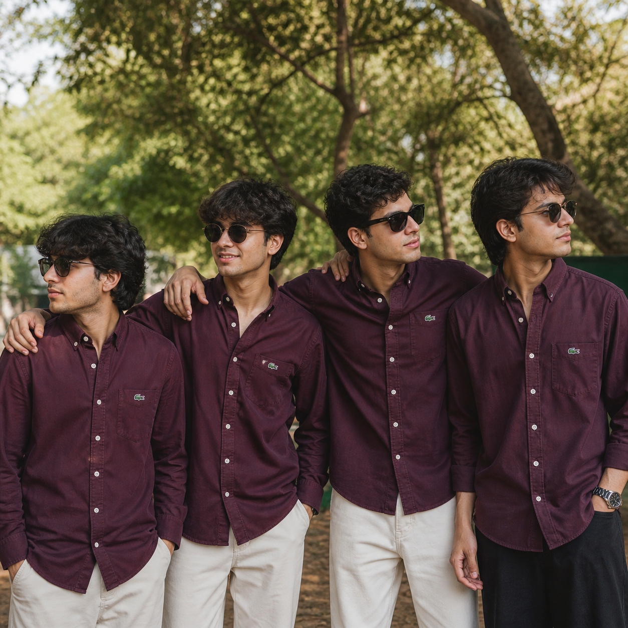 L Premium Classic maroon Full Sleeve Shirt