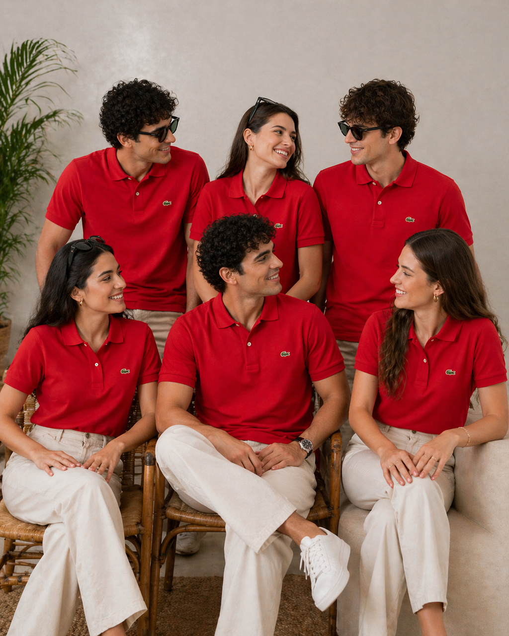L Men Red Ultra Soft Cotton Pima Jersey T-Shirt