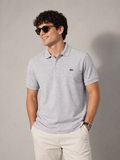 L Men Grey Polos T-Shirt