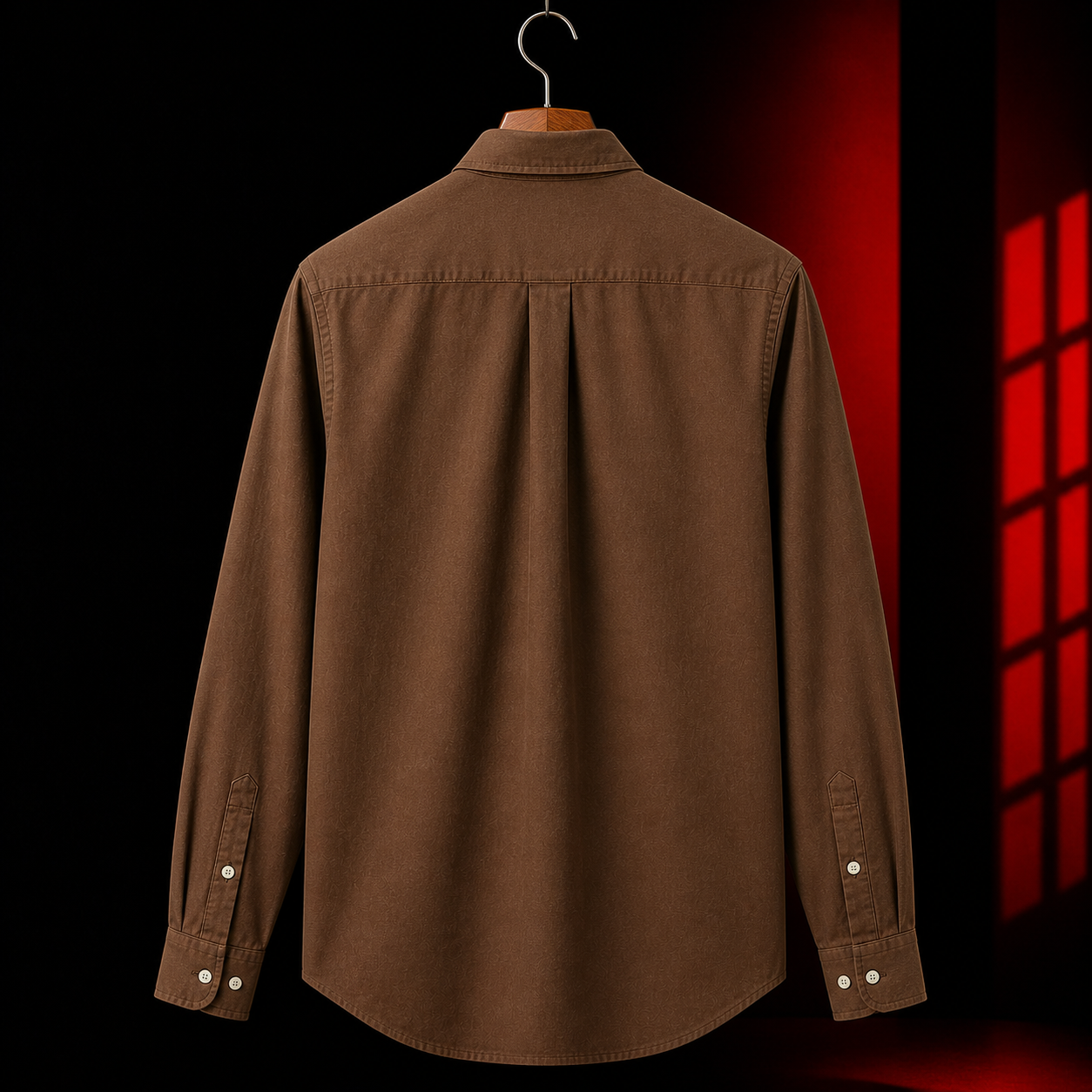 L Premium Coffee Brown Full Sleeve Shirt