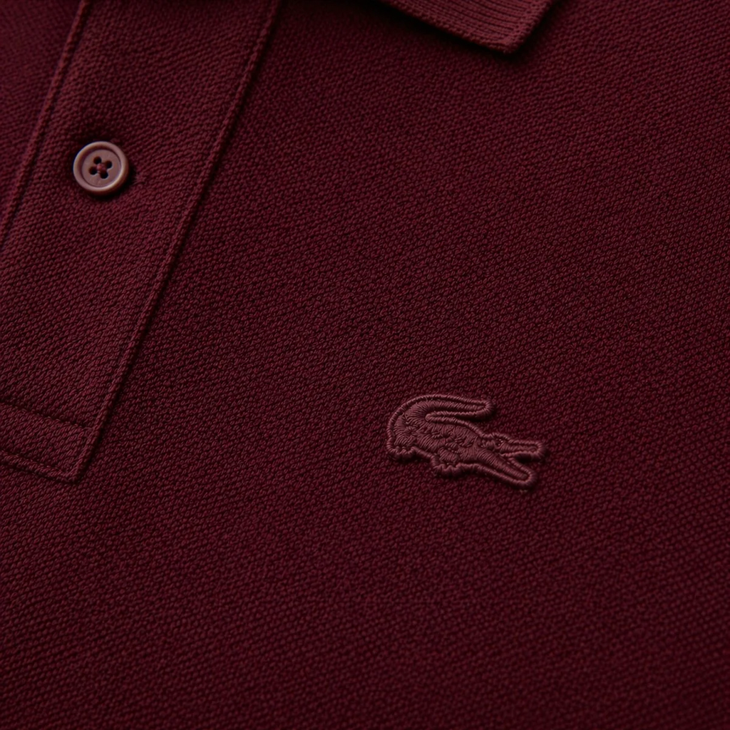 L Men Maroon Solid Polos T-Shirt