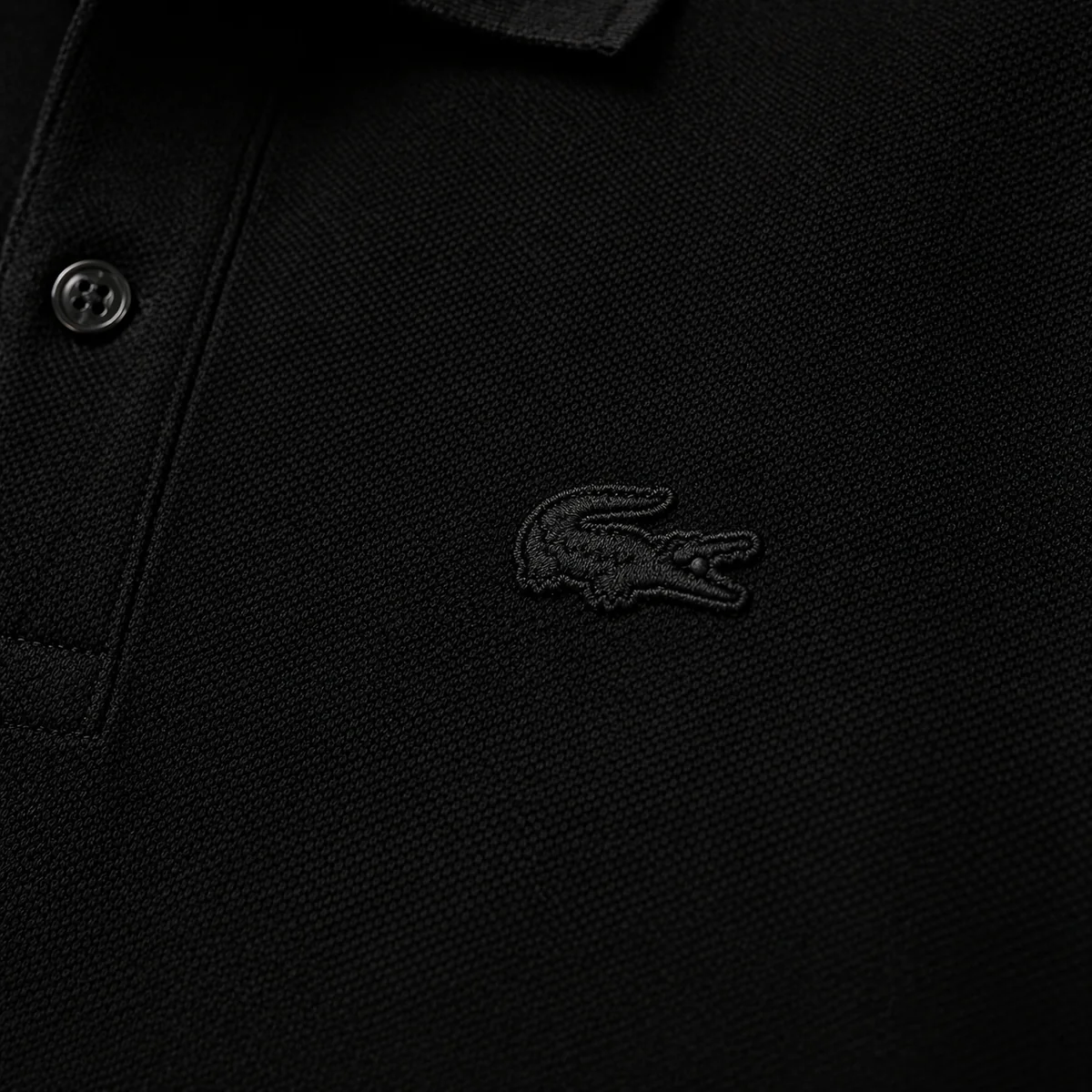 L Men Black Solid Polos T-Shirt