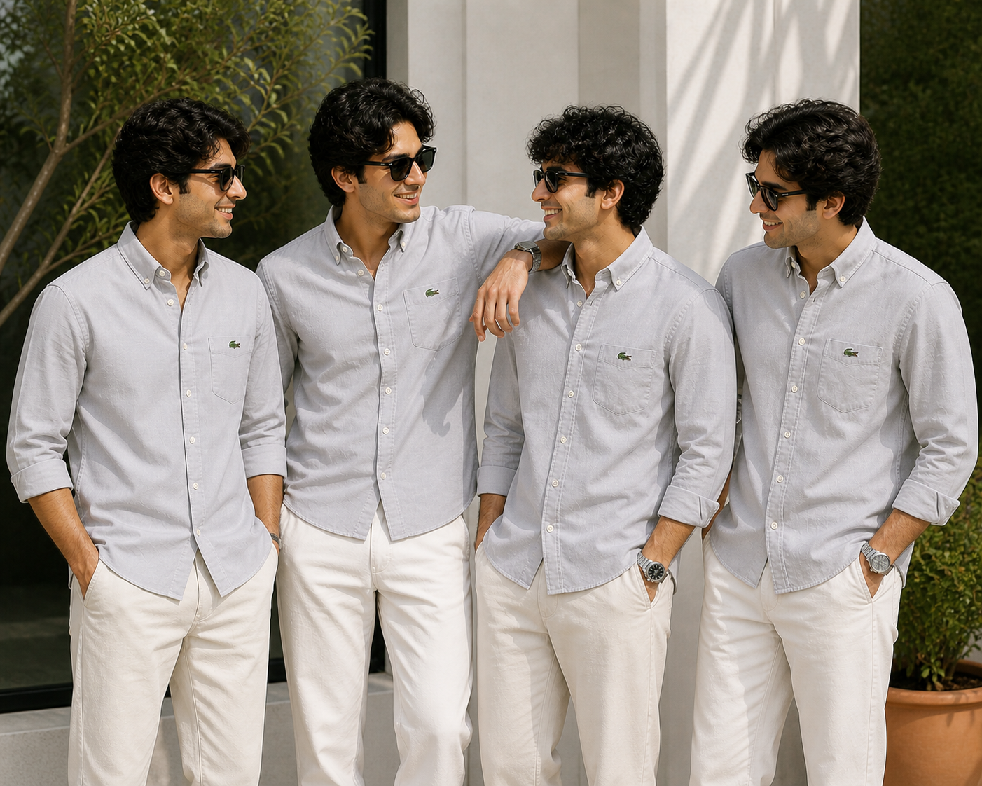 L Premium Classic light grey Full Sleeve Shirt