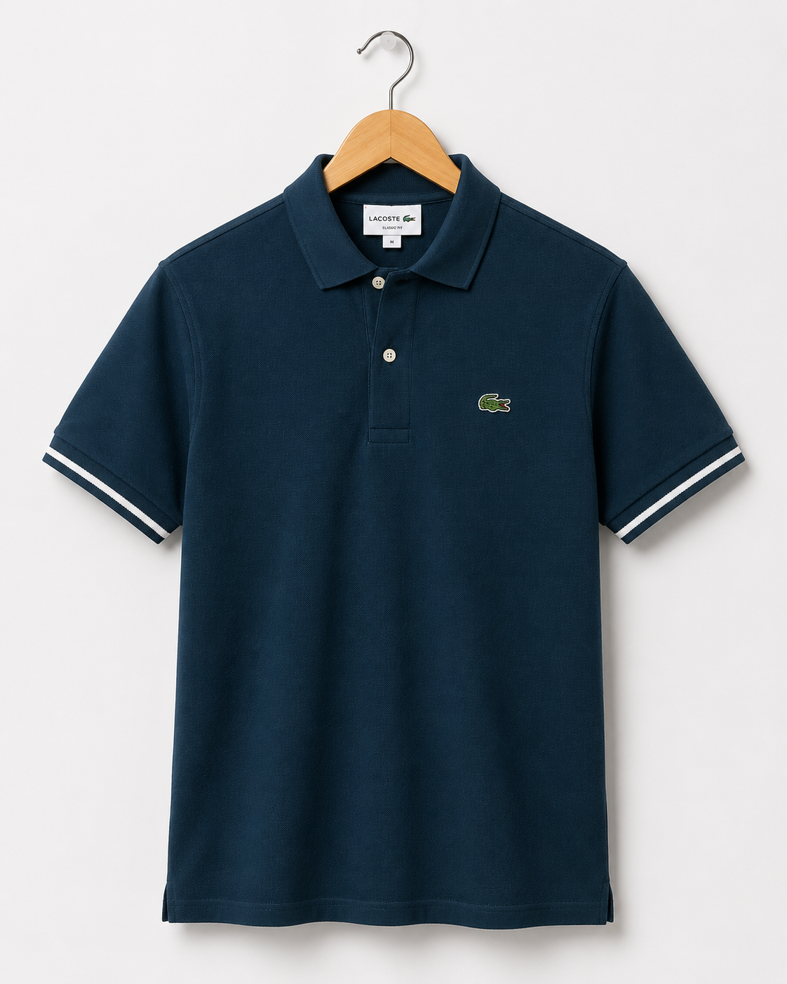 L Men Teal Green Polos T-Shirt