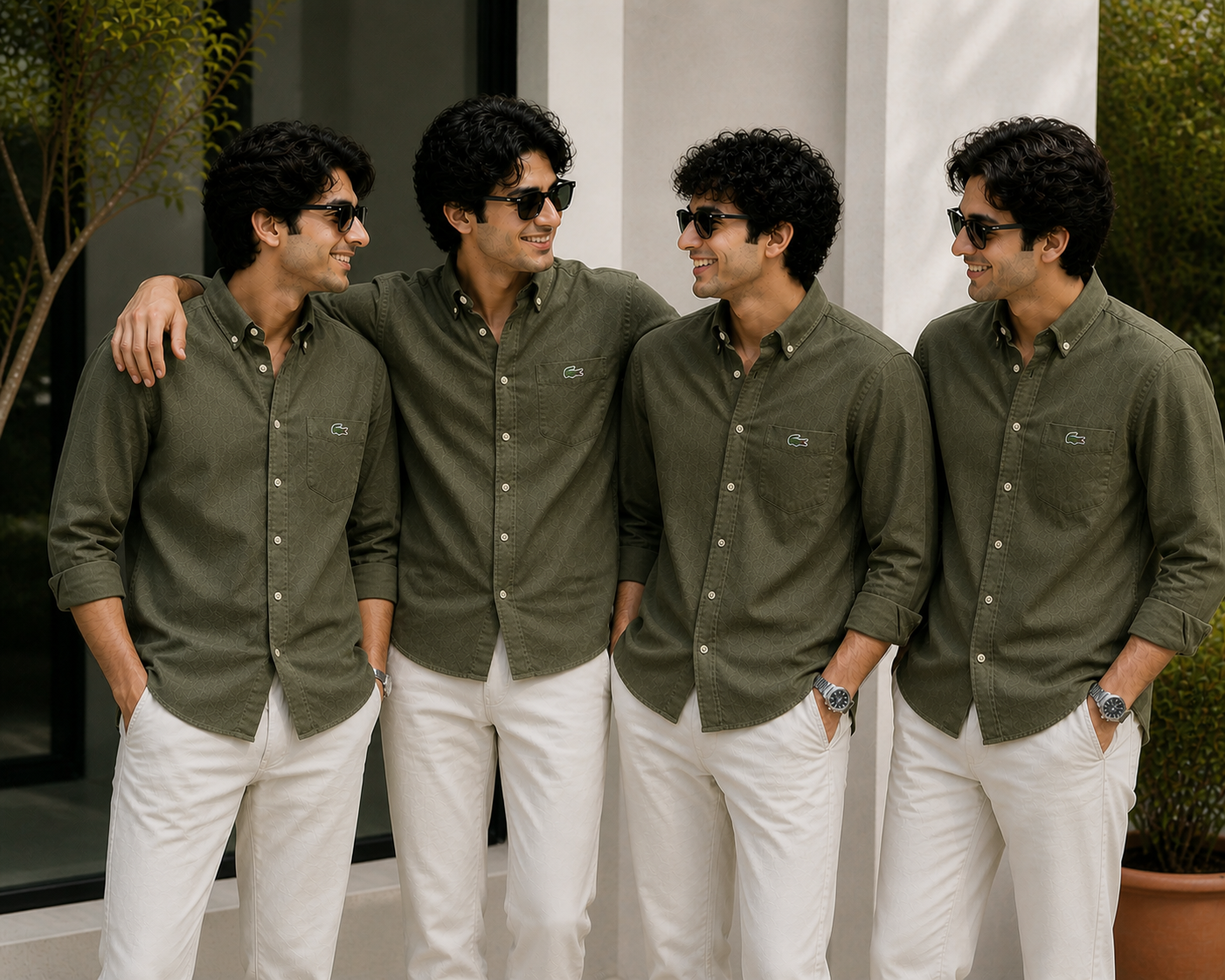 L Premium Classic Olive Green Full Sleeve Shirt