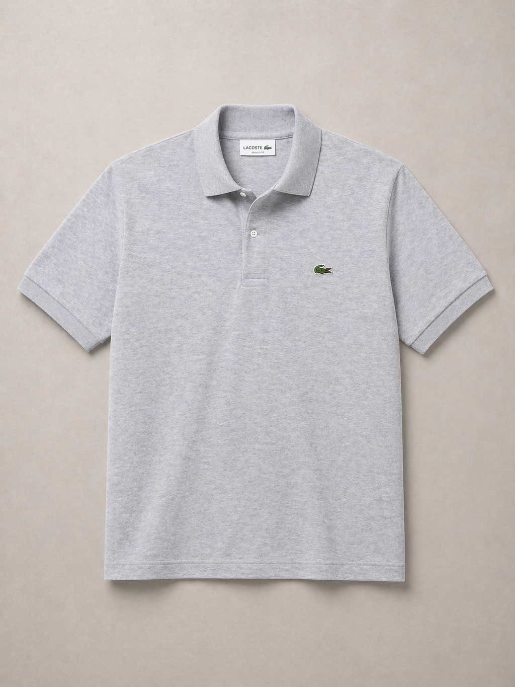 L Men Grey Polos T-Shirt
