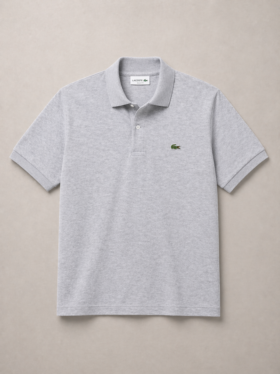 L Men Grey Polos T-Shirt