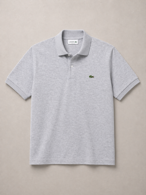 L Men Grey Polos T-Shirt