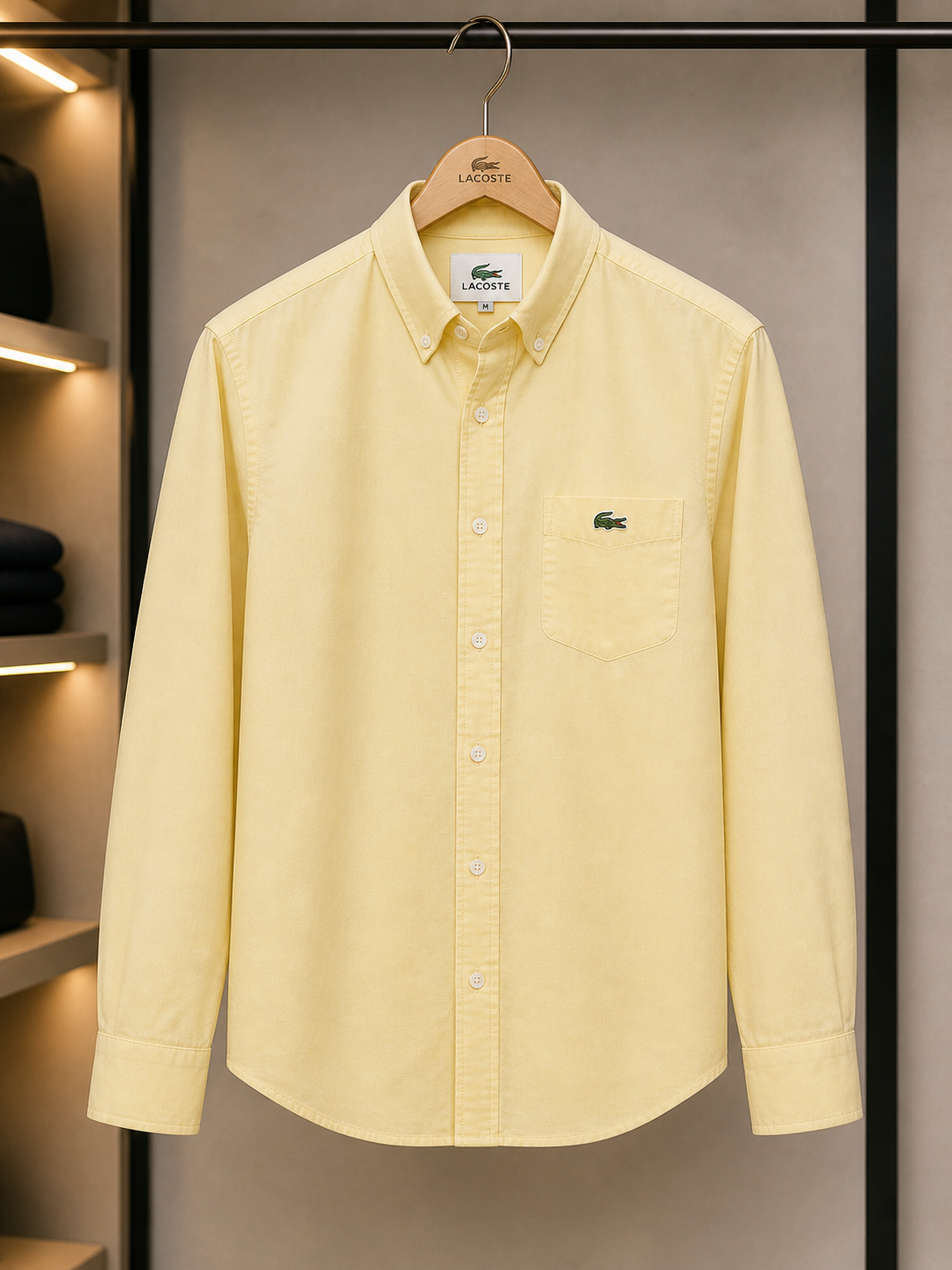 L Premium Classic light yellow Full Sleeve ShirtL=