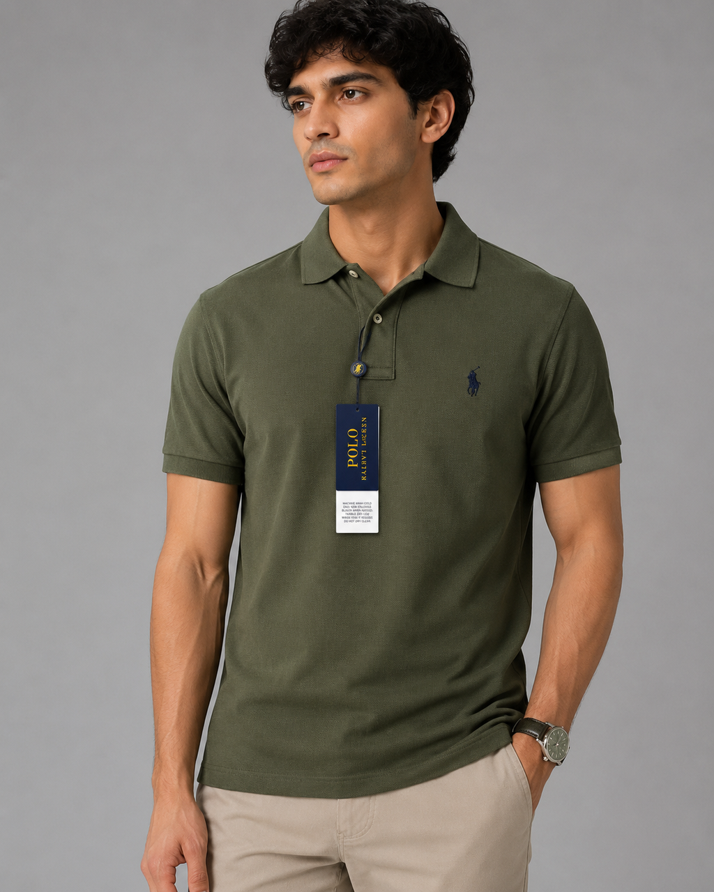 RL Collar T-shirt Green mehndi