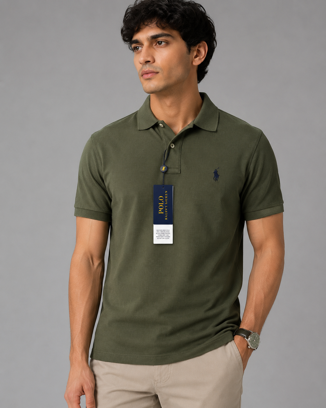 RL Collar T-shirt Green mehndi