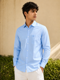 L Men Full Sleeve Regular Fit Solid Cotton Shirt