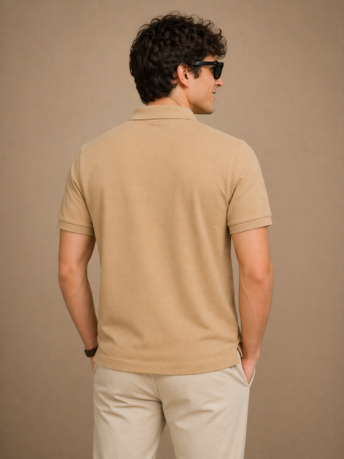 L Men Beige Original L.12.12 Slim Fit