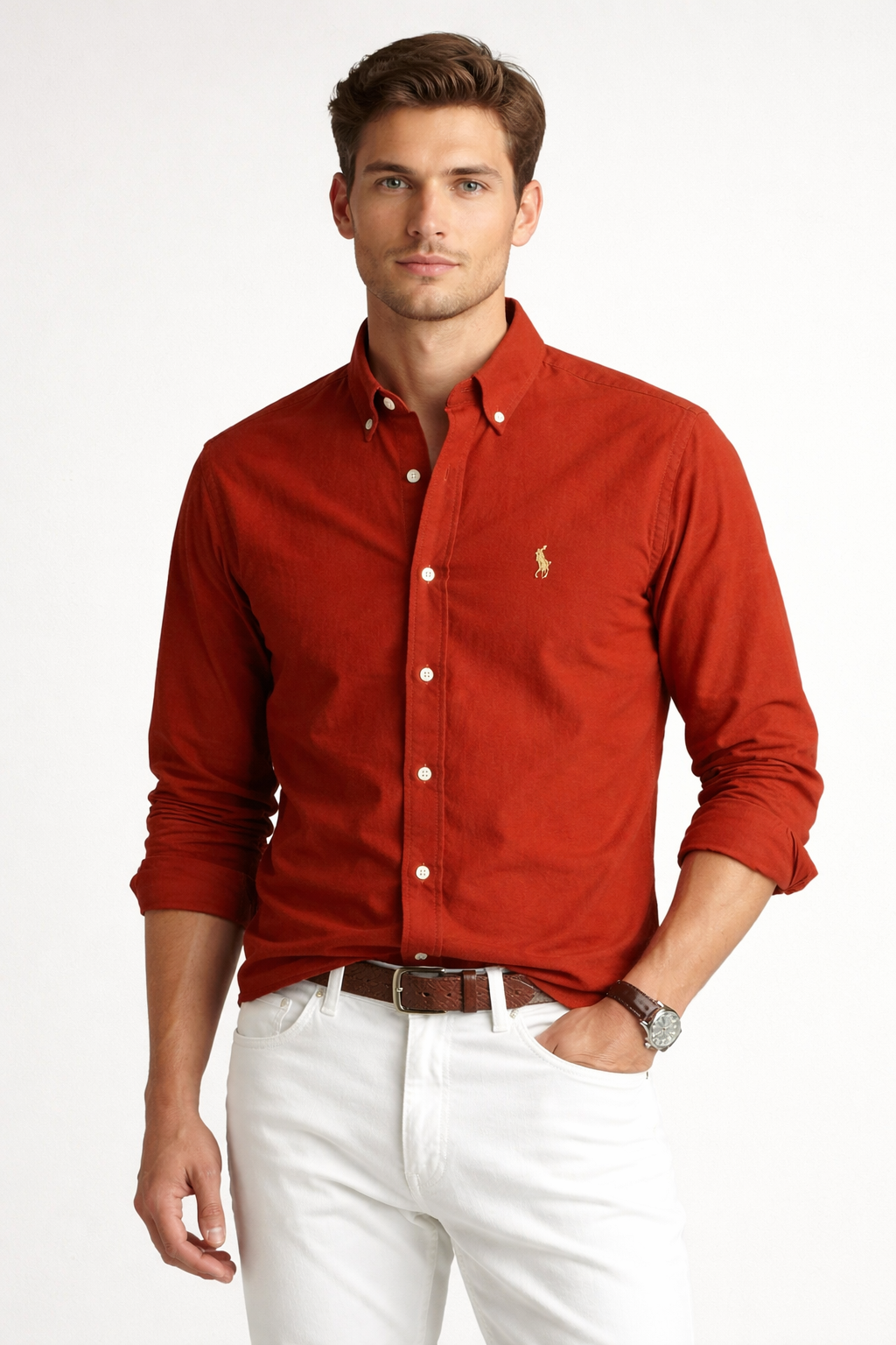 RL Classic Full Sleeve Shirt MAHROON