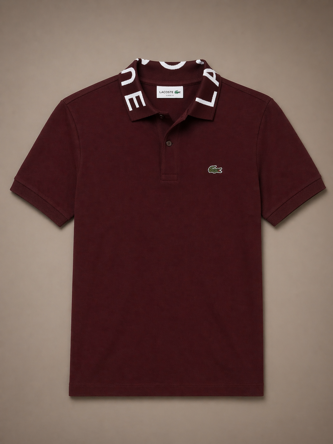 L Men Maroon Movement Jacquard Collar