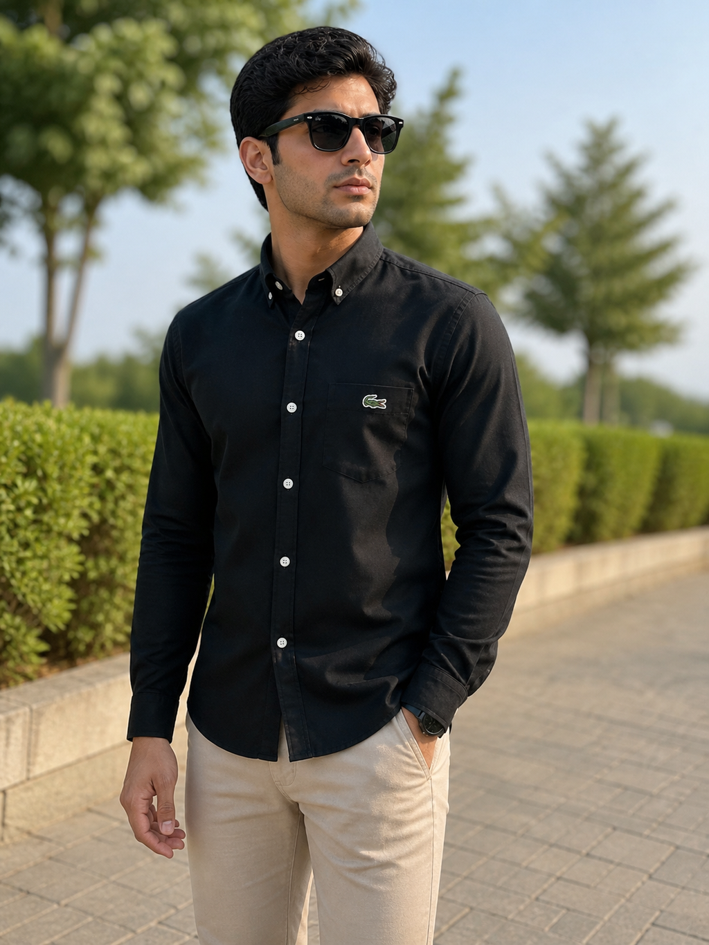 L Premium Classic Black Full Sleeve Shirt