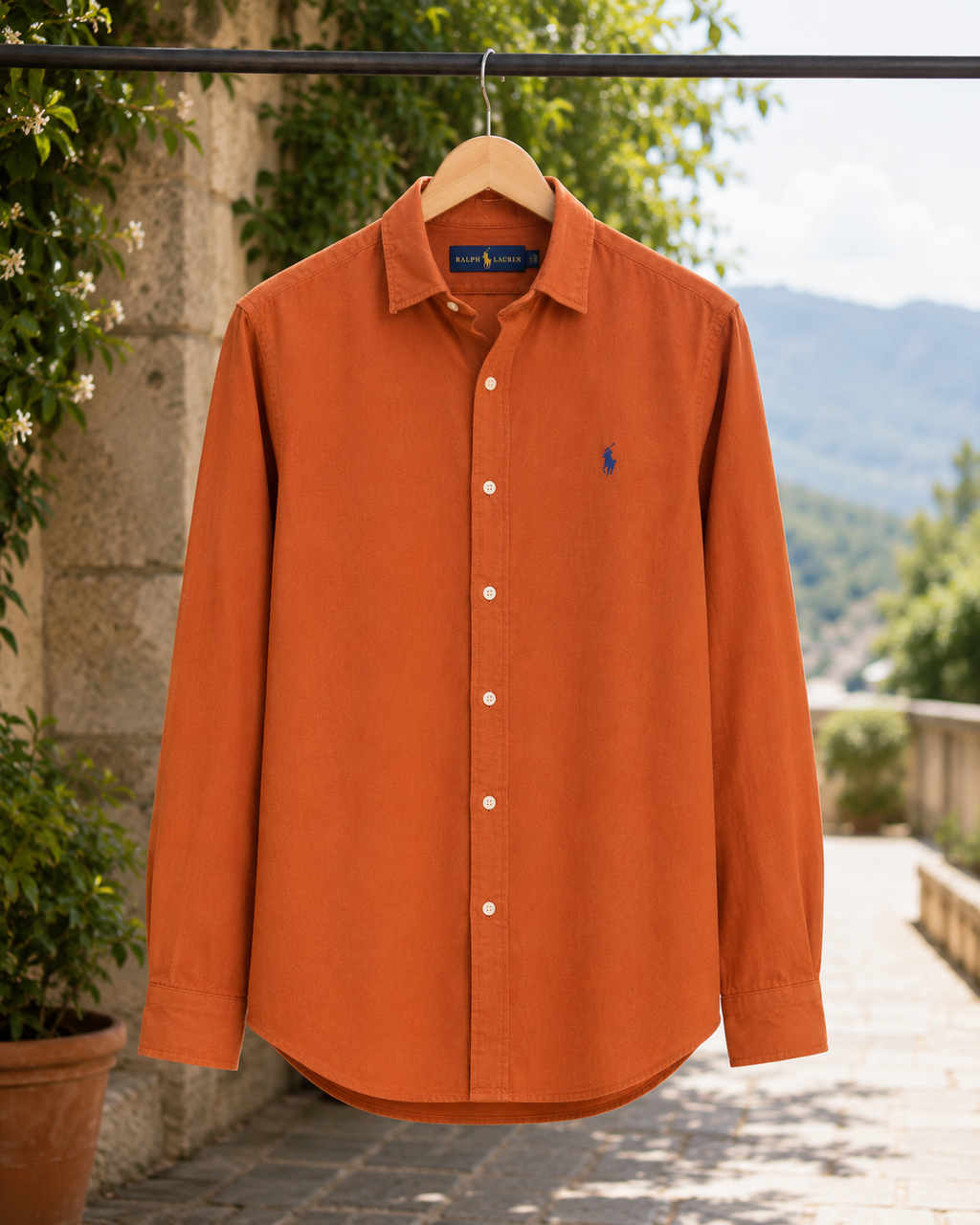 RL Classic Full Sleeve Shirt Dark Orange