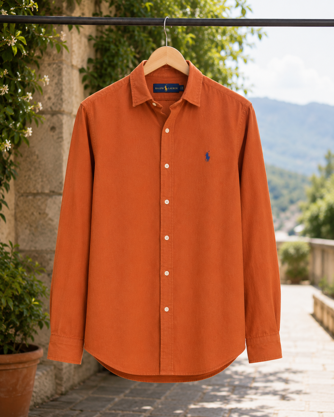 RL Classic Full Sleeve Shirt Dark Orange