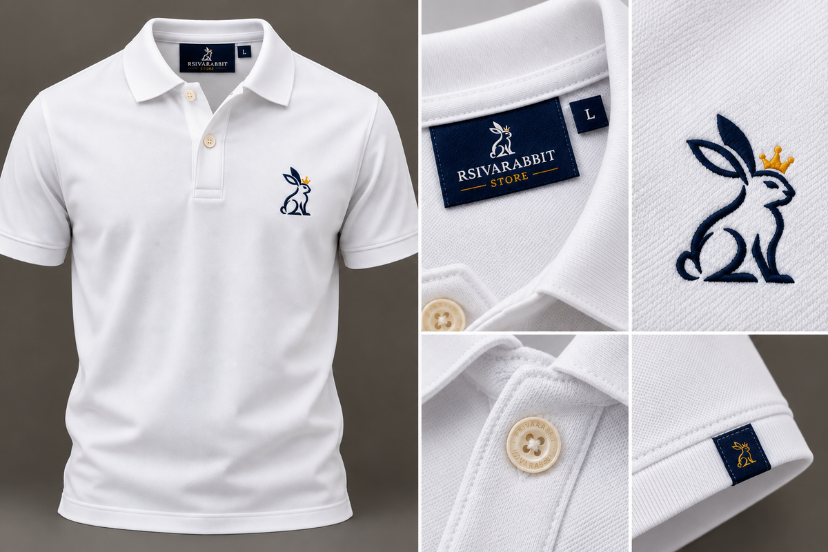 RSIVA Signature Piqué Polo – White