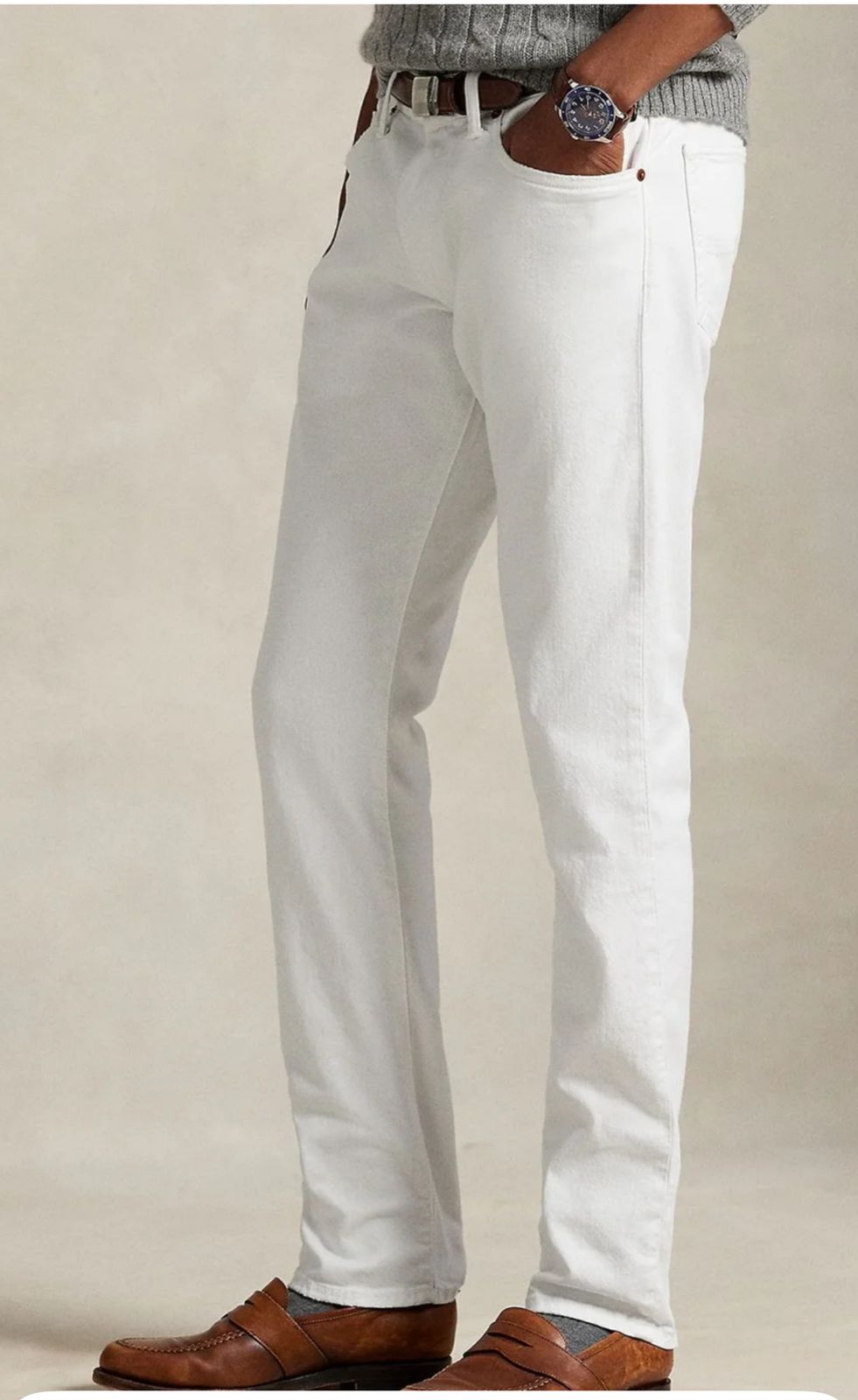 RL POLO CLASSIC WHITE JEANS