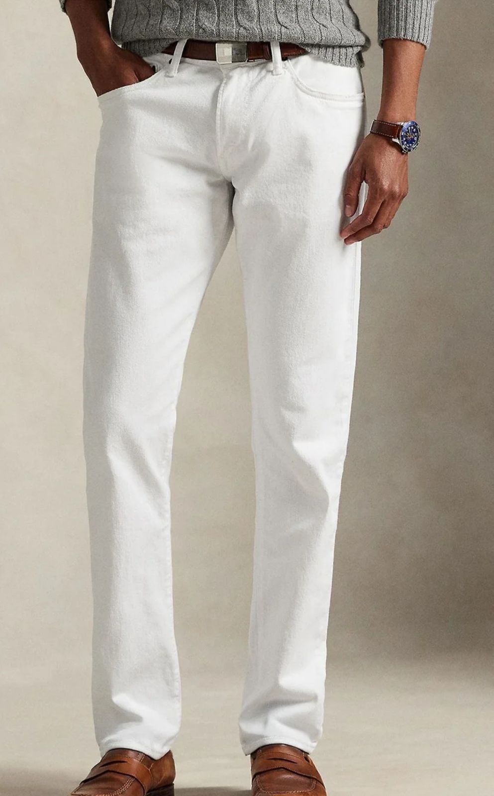 RL POLO CLASSIC WHITE JEANS