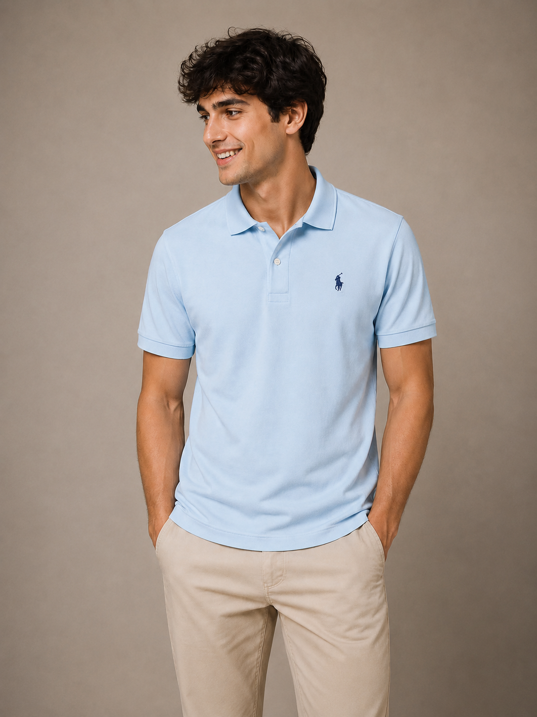 RL Collar T-shirt Sky Blue