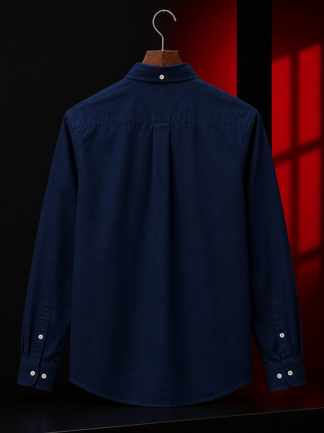 L Men Full Sleeve Regular Fit Oxford Shirt