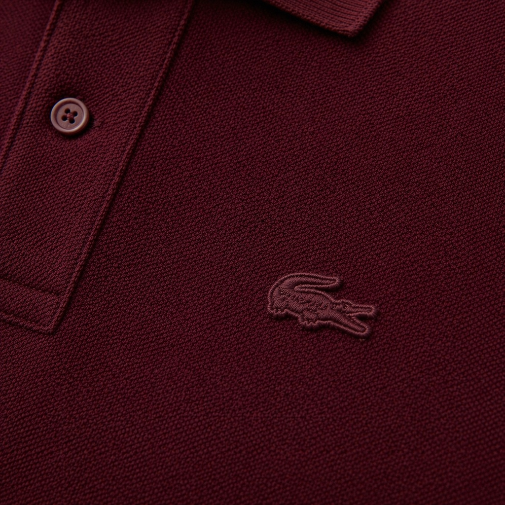 L Men Maroon Regular Fit Lacoste Movement Pique Polo Shirt
