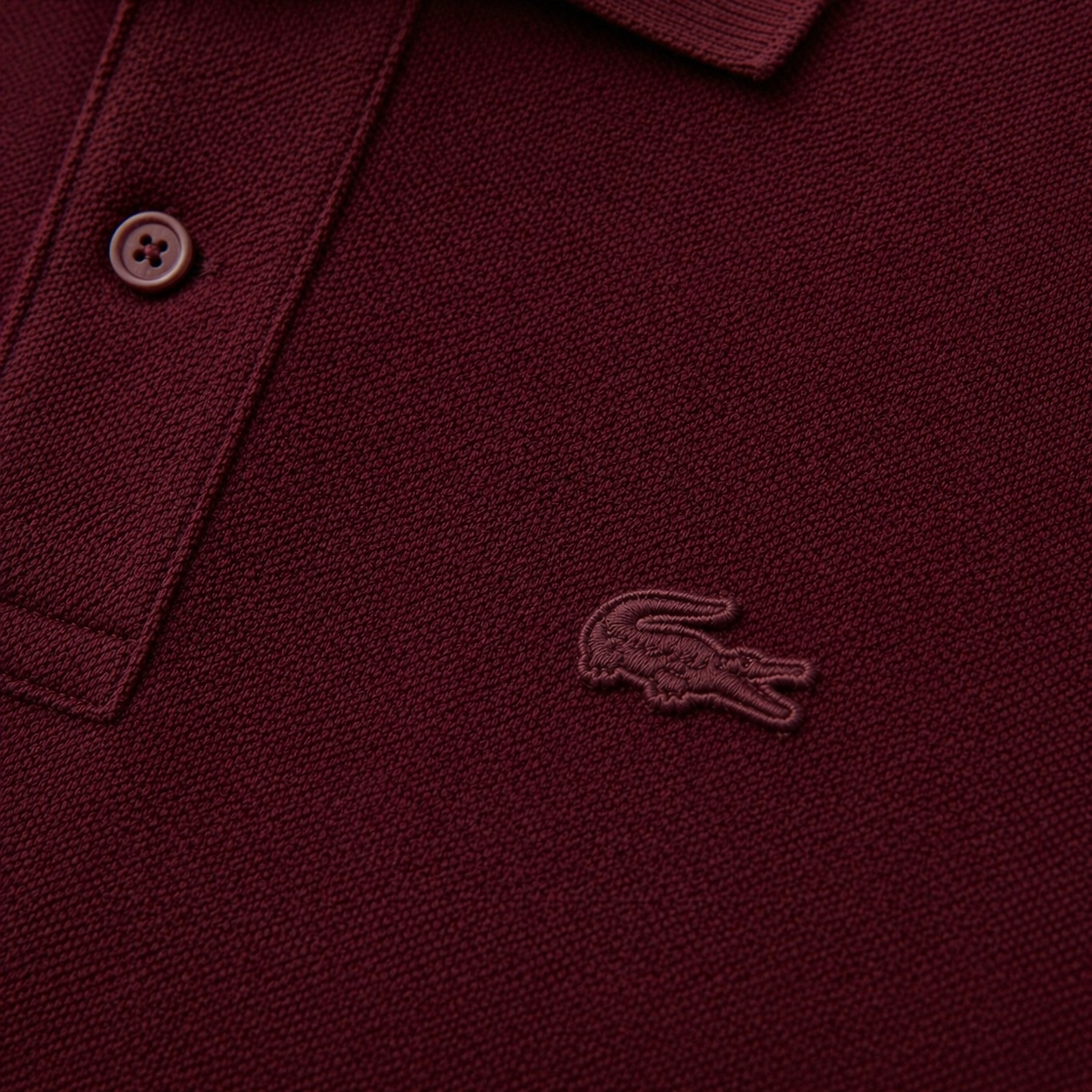 L Men Maroon Regular Fit Lacoste Movement Pique Polo Shirt