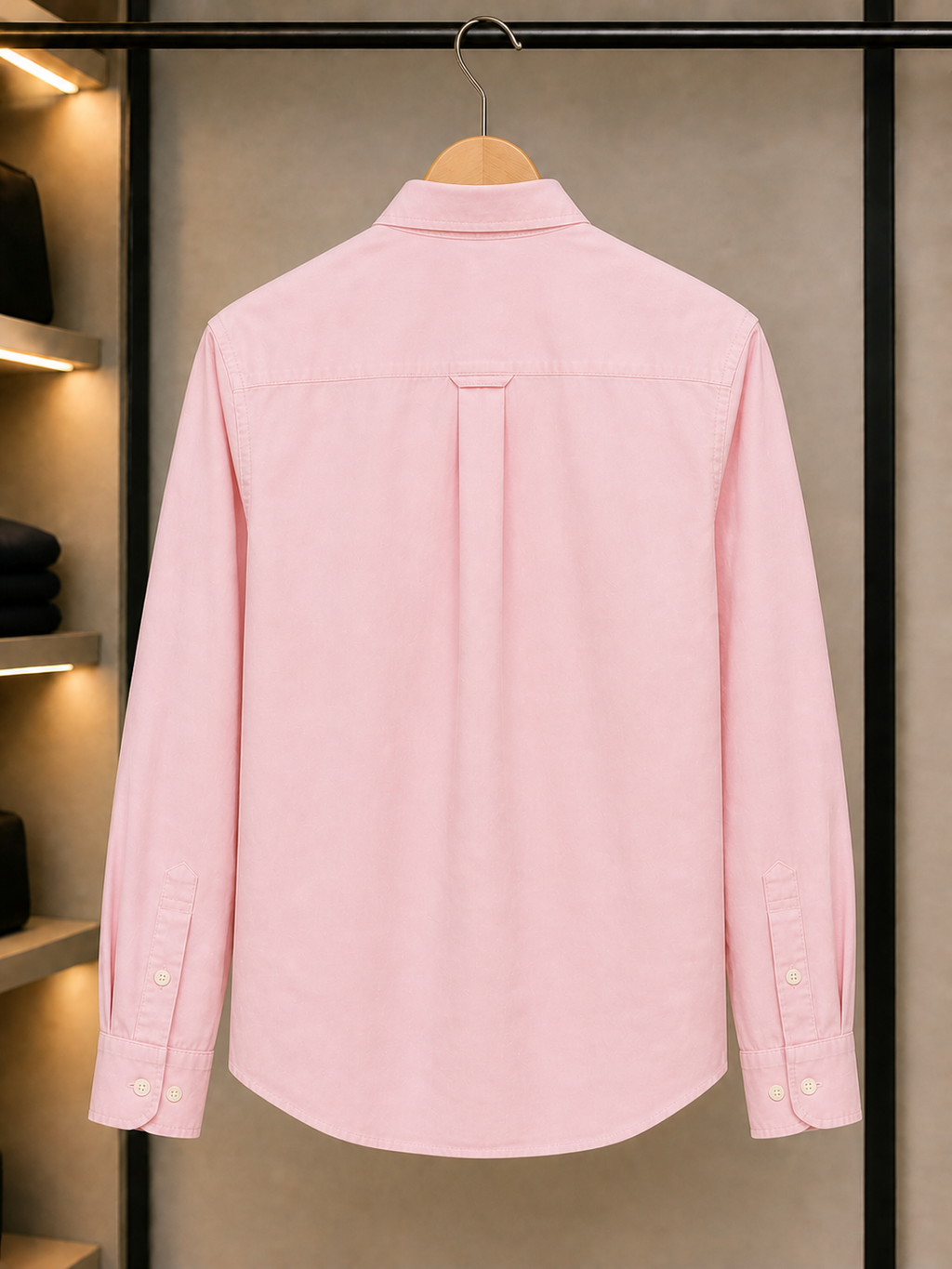 L Premium Classic Baby Pink Full Sleeve Shirt