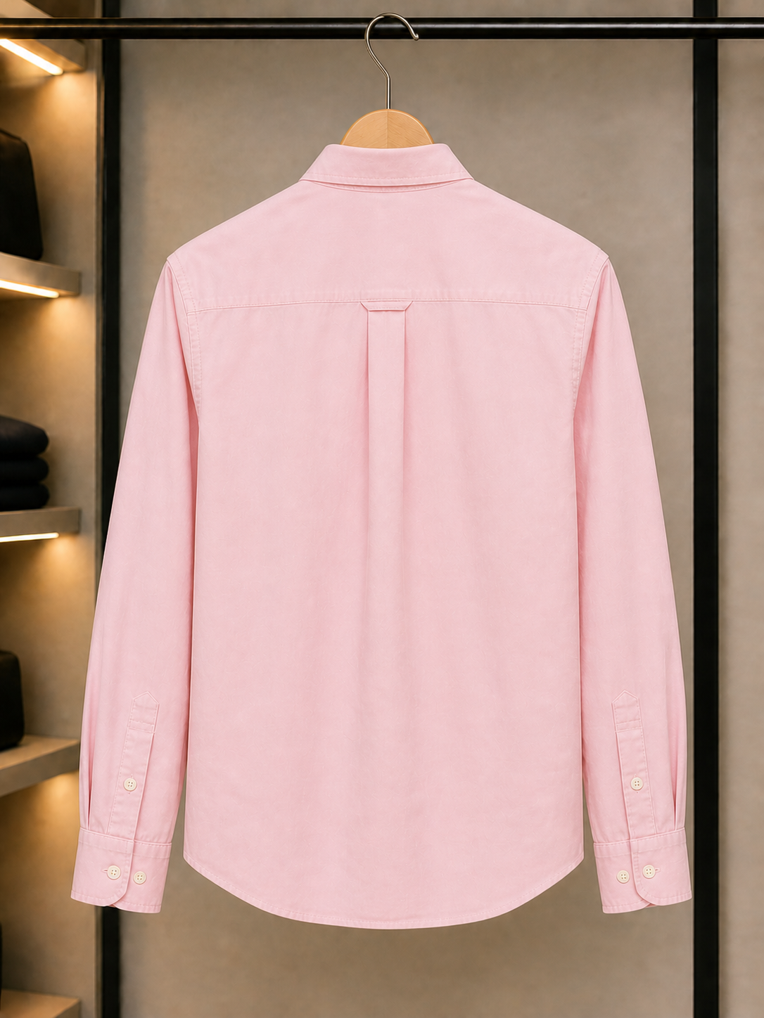 L Premium Classic Baby Pink Full Sleeve Shirt