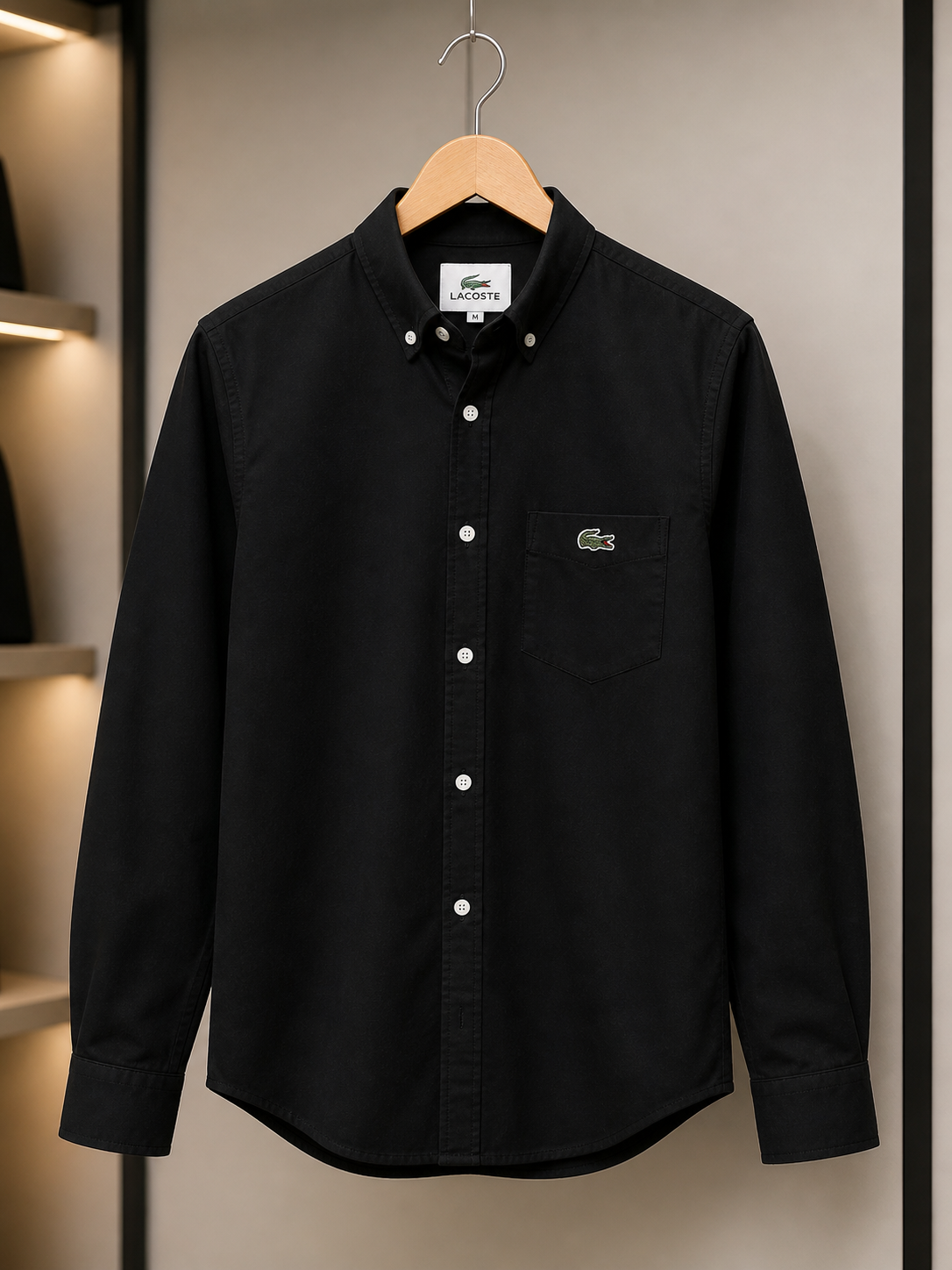 L Premium Classic Black Full Sleeve Shirt
