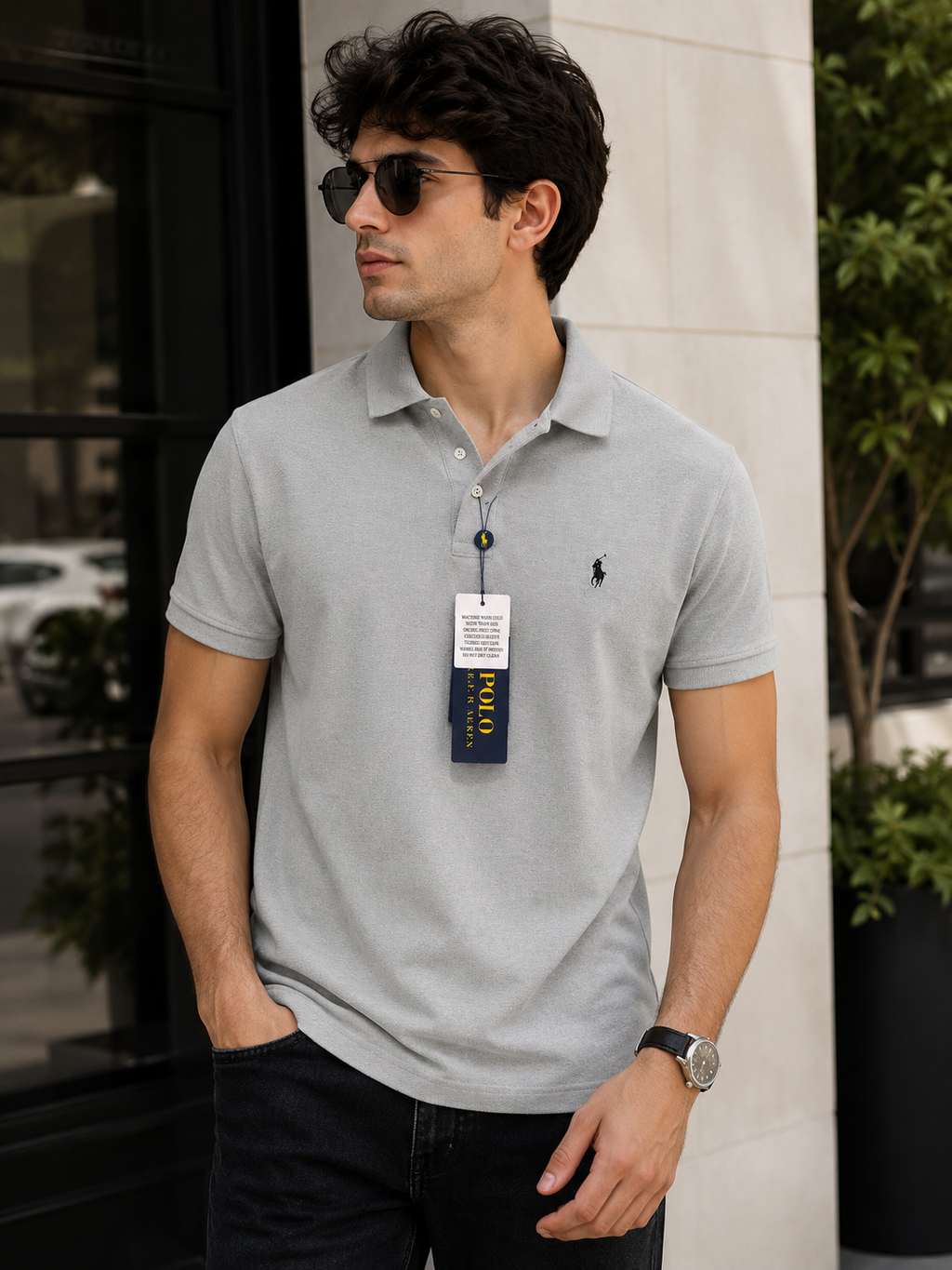 RL Collar T-shirt GRAY