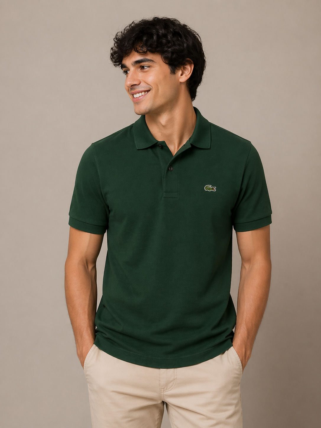 L Men Green Classic Fit L.12.12 Shirt