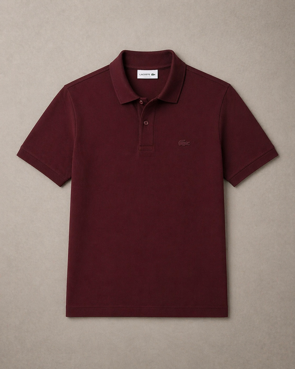 L Men Maroon Regular Fit Lacoste Movement Pique Polo Shirt