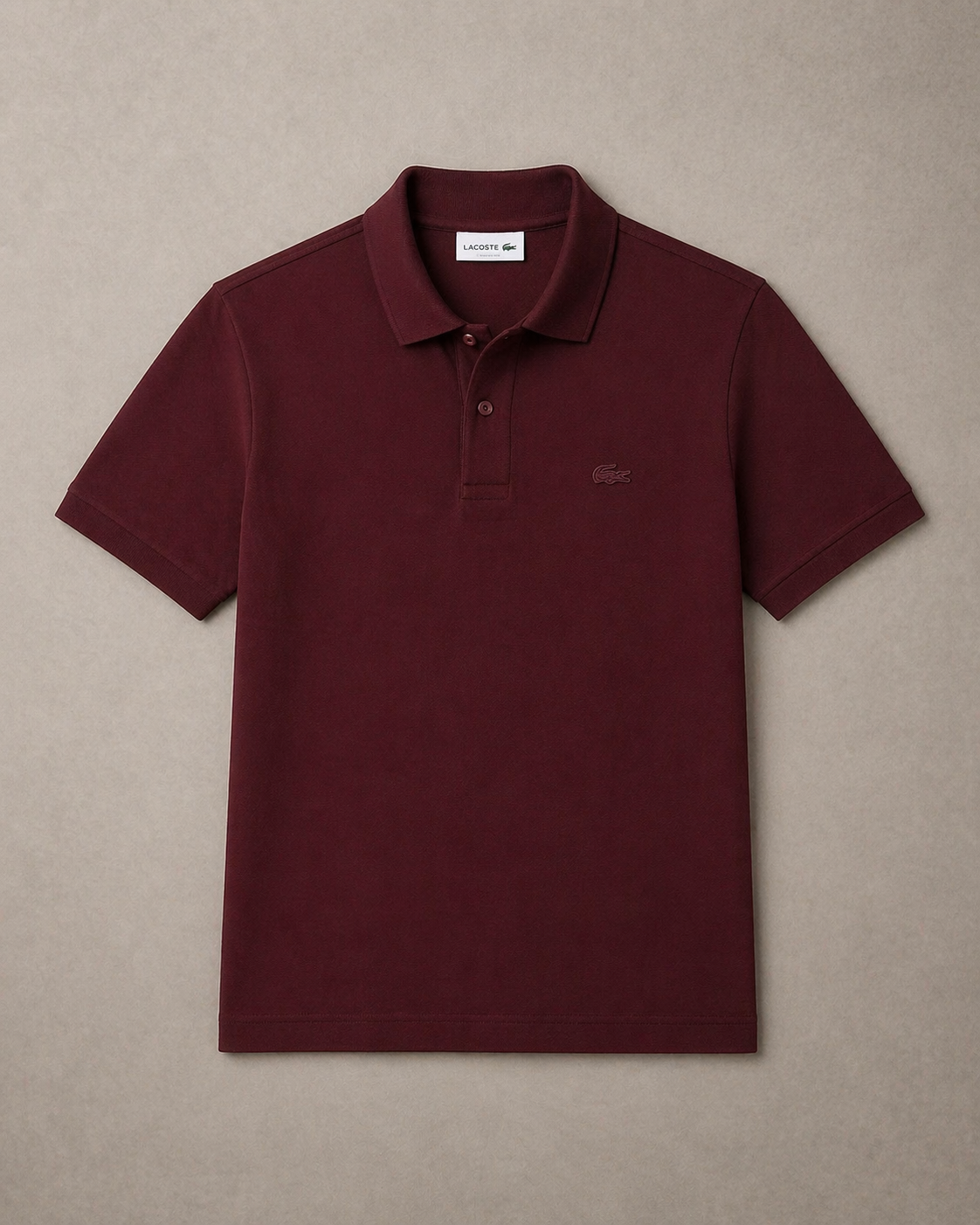 L Men Maroon Regular Fit Lacoste Movement Pique Polo Shirt