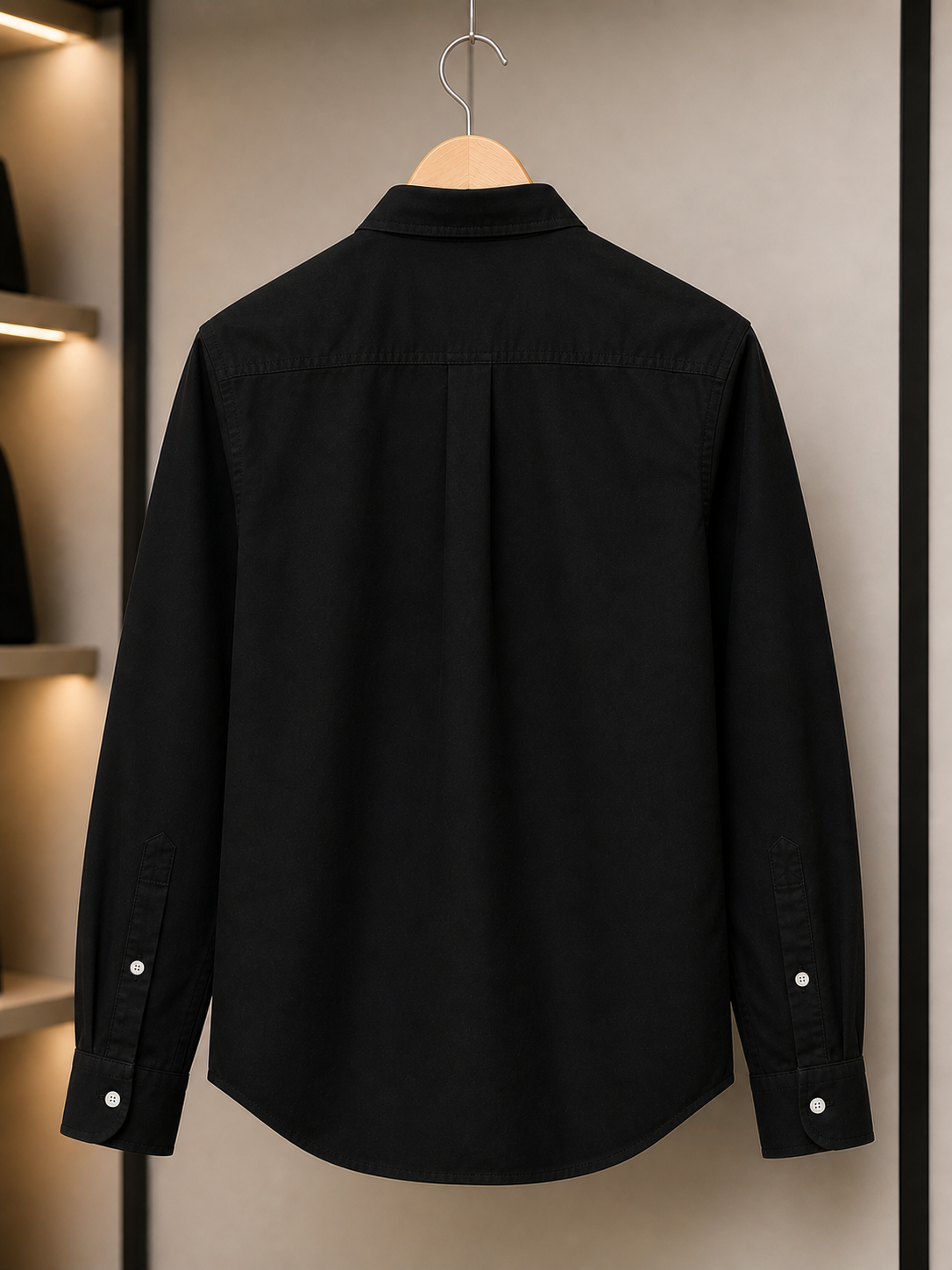 L Premium Classic Black Full Sleeve Shirt