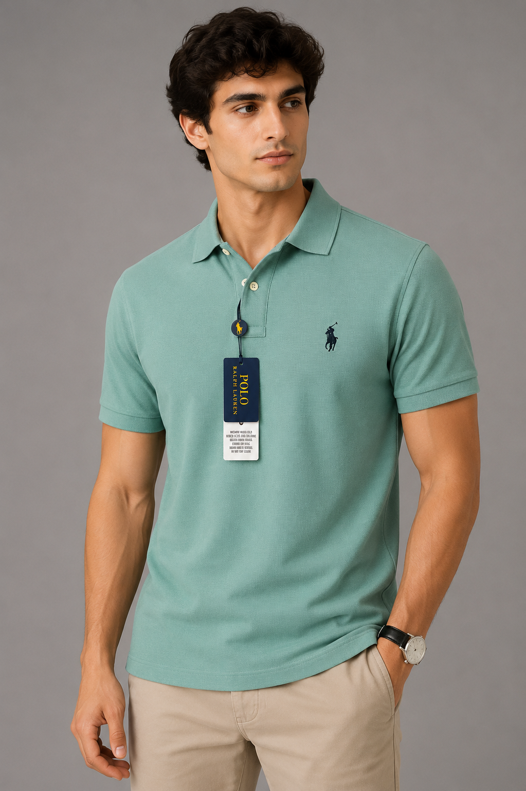 RL Collar T-shirt lite green