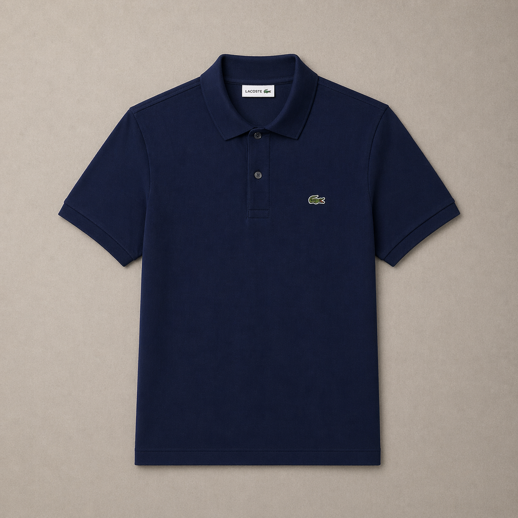 L Men Navy Regular Fit Cotton Pima Shirt